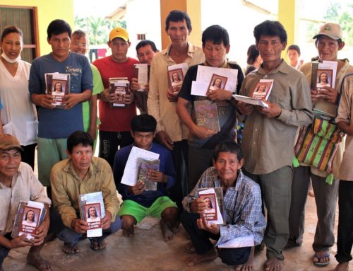 Giving Bibles and Step of Christ books to the Chimane Communities-Bolivia